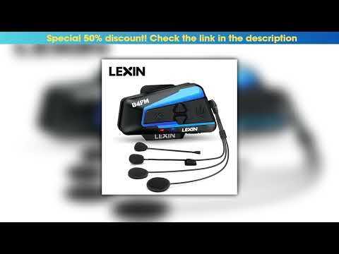 Today Only Lexin B4FM-X for 10 Riders Intercom Motorcycle Bluetooth Helmet Headsets BT5.0 Moto Inte