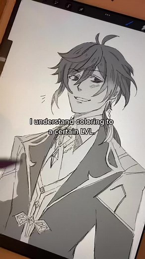 My content has like 50 shades of grey and no color 😭 #procreate.