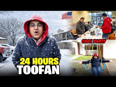 24 Hours Surviving a Winter Storm 🇺🇸🥶 | Snowfall in Dallas | Chai Party ☕️