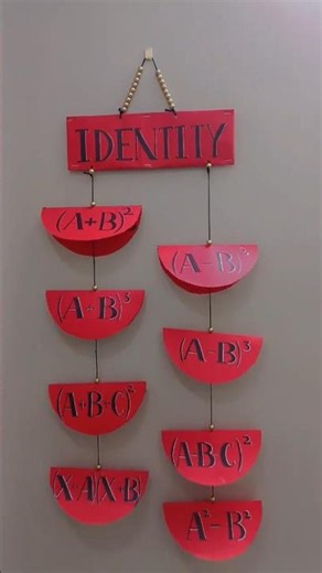 Math Holiday Homework Project ✨ | Amazing wall Hanging with Algebraic Identities 😍 #shorts