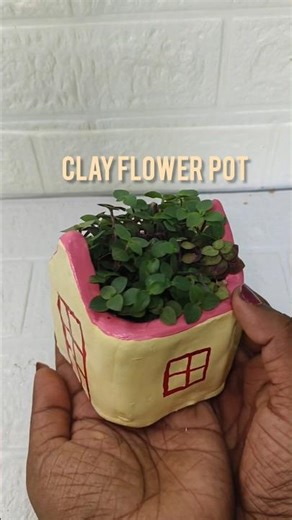 How to Make Beautiful Clay Flower Pots #art