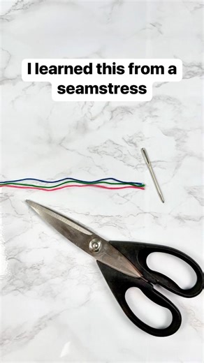 Jeff’s mom shows us a tip she uses to thread a needle with multiple threads #needle #sewing #seamstress #thread | Liz & Jeff