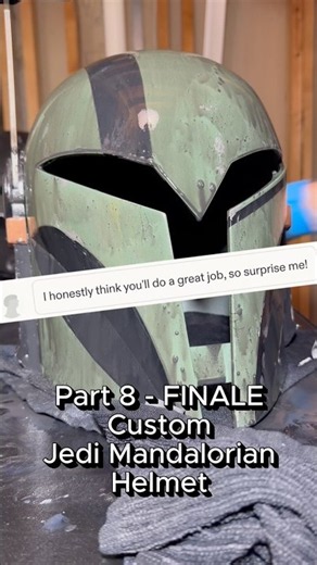 Custom Jedi Mandalorian Helmet FINALE