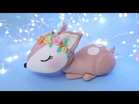 How to make baby deer cake topper | Easy Step by step fondant cake topper tutorial