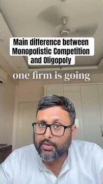 Main difference | Monopolistic Competition vs Oligopoly #indianeconomicservices #cuetpgeconomics