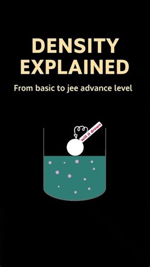 DENSITY EXPLAINED - From basic to jee advance in 1min