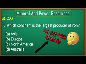 Mineral and Power Resources Important MCQs Class 8 Geography Chapter 3| CBSE Class 8 Chapter 3 MCQ