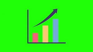 Bar chart for growing business progress. Vertical Business Growth And Success Arrow chart for business presentation and report
