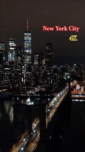 The Most Beautiful Night View of New York City 🌃 | NYC Skyline #newyork #travel