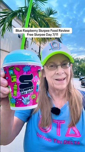 7/11 Day Slurpee #slushy #foodreviews #blueraspberry
