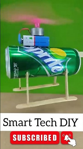 Amazing DIY Mini Helicopter Using Sprite Can | Simple Science Project#DIYHelicopter#ScienceProject