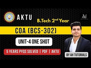 AKTU COA Unit–4 Last 5 Years PYQs Solved 🔥 | One Shot | BCS–302 | Handwritten