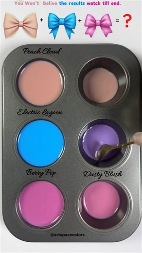 Transform World: Stunning Color Mix of Peach Cloud & Ice Whisper #ColorMix #ColorPalette #Satisfying