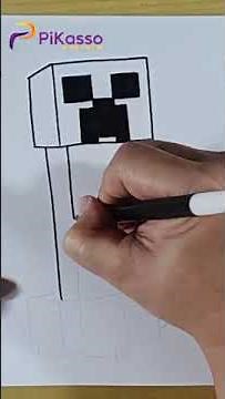 How to Draw a Creeper from Minecraft Easy in Less Than One Minutes