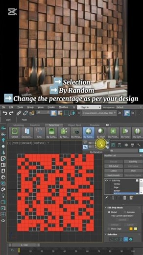 Random Selection Application⚡️#3dsmax #architecture #3dsmaxmodeling #tutorial #3dsmaxtips #random
