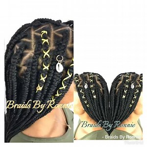 ‼️Braided by Ronnie‼️ - triangle part box braids - Sujeidi Davis -...