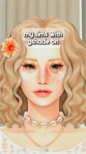 With vs. Without gshade 😵 #thesims4 #sims4 #shorts