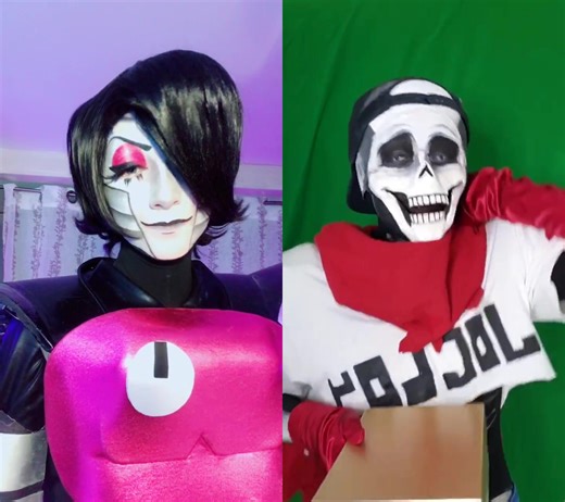 Undertale Characters: Papyrus and Mettaton Duet