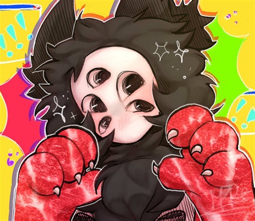 Vis from critterspace stimboard! (People who are triggered to knifes, fake meat or bones don’t watch?) #critterspace #vis #stimboard #slime