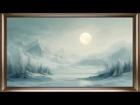 Snowy Landscape Frame TV Art | Winter Screensaver Background For Your TV ❄️☃️