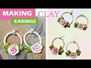 DIY Clay Jewellery Making at Home | Air dry clay | Clay Earings Tutorial