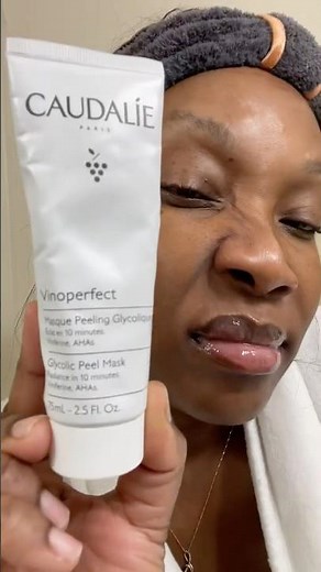 Caudalie Vinoperfect Brightening Glycolic Peel Mask | Skincare Day Must-have! #shorts #caudalie