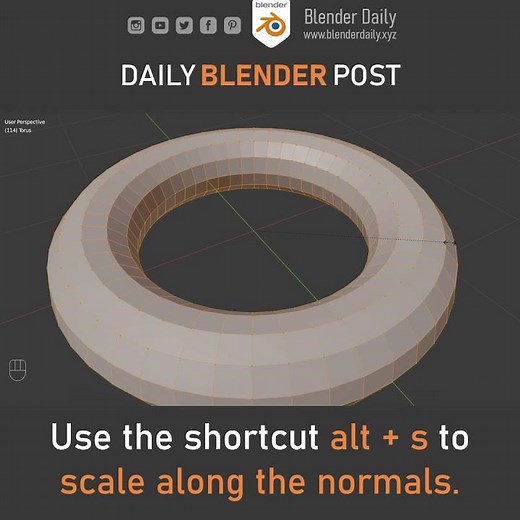 How to Scale along the Normals in Blender