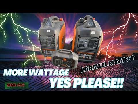 More Wattage is always better - Oxseryn 2500 Watt Inverter Generators Parallel Run Test.
