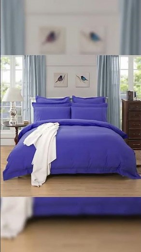 1000TC Tailored Single Size Royal Blue Duvet Quilt Cover Set