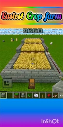 FASTEST Automatic Crop Farm in Minecraft! 🌾|op build in 60 second|#minecraft #gaming