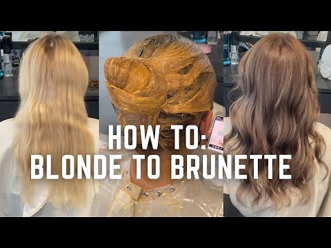 Blonde to Brunette hair transformation - dying hair back to natural tutorial