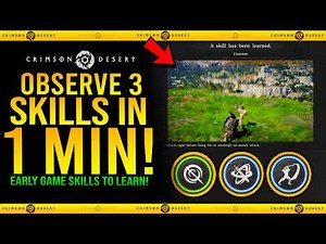 How To Get 3 Skills in 1 Min (Secret Early Location) Crimson Desert - Observe 3 Skills Early Guide