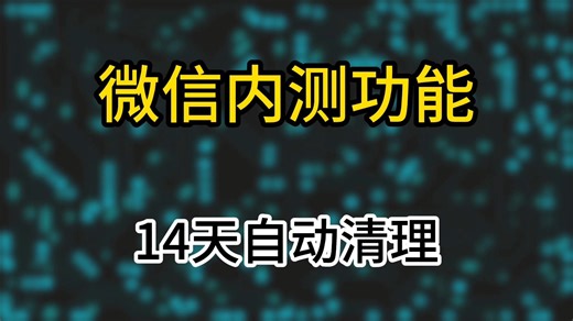 最新版微信内测功能：14天自动清理原图、原视频～ 可巨魔商店注入 dylib 插件