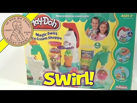 Play-Doh Magic Swirl Ice Cream Shoppe Playset # 20607, 2007 Playskool - Unboxing