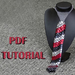 Chainmaille Tutorial PDF - Necktie Tutorial - Dragon Scale Tie - Narrow Tie - Scalemaille Necktie -chainmaille Tie -dragon Scales -scale Tie - Etsy