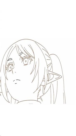 I draw "Freezing Looking Up" 🪄 Sousou no Freezing Fanart #shorts #animeart #speedpaint