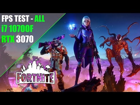 RTX 3070 - i7 10700F - Fortnite - FPS TEST (1080p - Epic, High, Medium, Low)