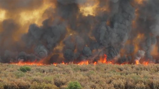 Drone video: Buckeye brush fire burns 160+ acres