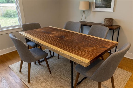 Monkey Pod Wood Table Slab: 7ft Exotic Hardwood, Blue Epoxy Fill - Etsy