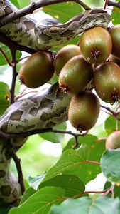 105 reactions | A python eats a kiwi fruit on a tree #viralreels #instagood | MGTC Farming | Facebook