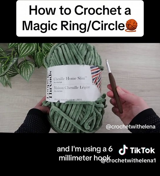 Tutorial - How to Crochet a Magic Ring/Circle! This is the easiest way i make a magic ring using plush yarn #crochettutorial #fyp #tutorial #yarntok #magicring #magiccircle