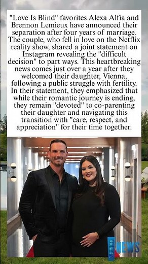 Love Is Blind Stars Alexa & Brennon Lemieux Announce Shocking Split | Thu News⚡