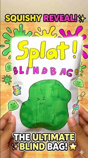 Splat Blind Bag ASMR 🎨 Cute Paper Squishy No Talking #bluepanda #splatblindbag #blindbag #blindbox