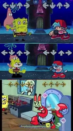 All Stop! Scratch Battles Mr. Krab in Funky FNF Mashup | FMF Mods #fnf #spongebob