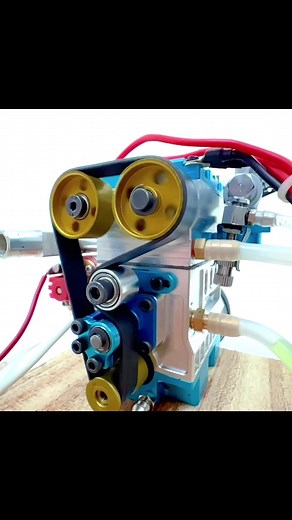 2 Cylinder Nitro Engine Run Test #engine #cylinder #stirling #test #nitro