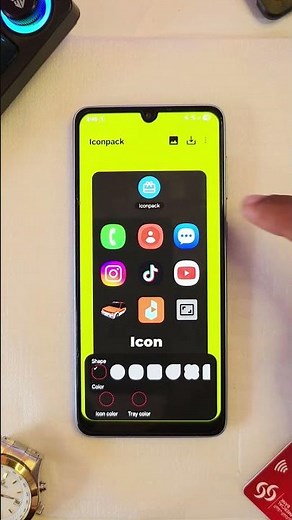 How to change app icons on Samsung. #smartphone