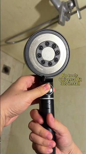 Easy 30s Installation | 5-Mode High Pressure Shower Head