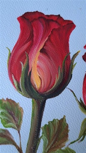 Trazos de una 🌹 con #pinturaacrilica #roses #artwork | Paty García.Arte