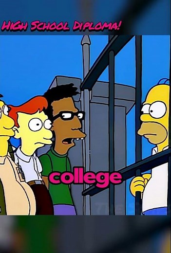 High School Diploma! #thesimpsons #shots #simpsons #cartoon #animation