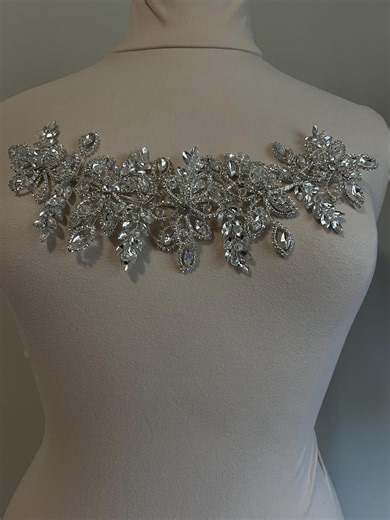 Silver Applique/ Silver 3d Rhinestone Embellishments/item #187 - Etsy